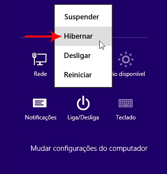 Exibindo o botão Hibernar no Windows 8