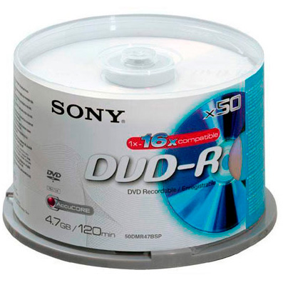 Mídias de DVD Sony de 16X